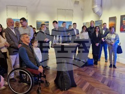 Откриване на изложбата „Непознатите земи“ в галерия Vivacom Art Hall. Снимка: Ваня Сухарова/БТА