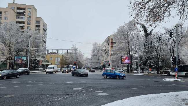Снегорини обработваха през нощта мостовете и надлезите в Пловдив, улиците са почистени от снега