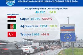 Балкани - Словения - нелегална миграция - инфографика
