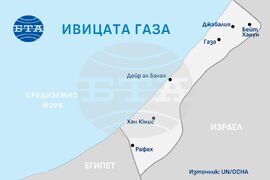 Карта на ивицата Газа - инфографика