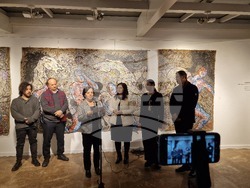 Откриване на изложбата  „Вибрации - Флуидното движение на човешкото тяло“ в галерия „Мисията“. Снимка: Ваня Сухарова/БТА