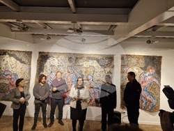 Откриване на изложбата  „Вибрации - Флуидното движение на човешкото тяло“ в галерия „Мисията“. Снимка: Ваня Сухарова/БТА