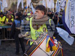 Romania Police Unions Protest