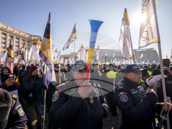 Romania Police Unions Protest