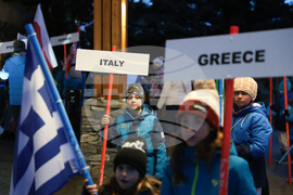 Банско - Световна купа по алпийски сноуборд - парад на знамената