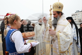 Божурище - патриарх Даниил - водосвет на "Свети вмчк. Георги Победоносец"