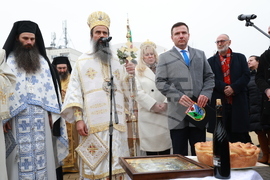 Божурище - патриарх Даниил - водосвет на "Свети вмчк. Георги Победоносец"