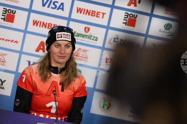 Банско - Световна купа по алпийски сноуборд - Рамона Терезия Хофмайстер - пресконференция