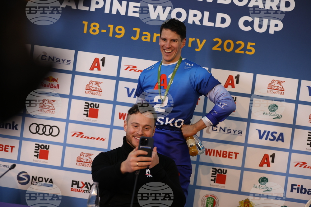 Банско - Световна купа по алпийски сноуборд - Дарио Кавицел - Габриел Меснер - пресконференция