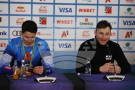Банско - Световна купа по алпийски сноуборд - Дарио Кавицел - Габриел Меснер - пресконференция