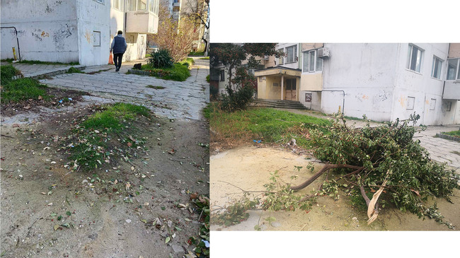 Община Варна: По граждански сигнал почистиха няколко междублокови пространства в район „Одесос“