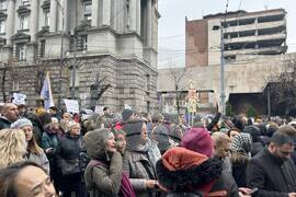 Сърбия - Белград  - обща стачка - протест