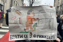 Сърбия - Белград  - обща стачка - протест