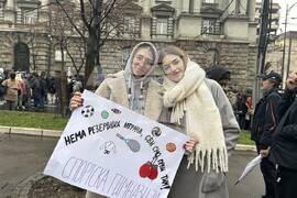 Сърбия - Белград  - обща стачка - протест