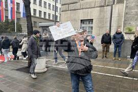 Сърбия - Белград  - обща стачка - протест