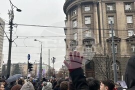 Сърбия - Белград  - обща стачка - протест