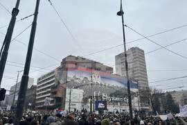 Сърбия - Белград  - обща стачка - протест