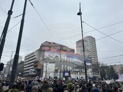Сърбия - Белград  - обща стачка - протест