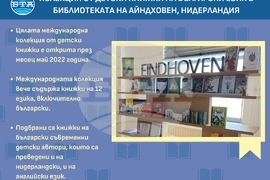 Колекцията от детски книжки на български език се помещава в библиотеката на Айндховен, Нидерландия