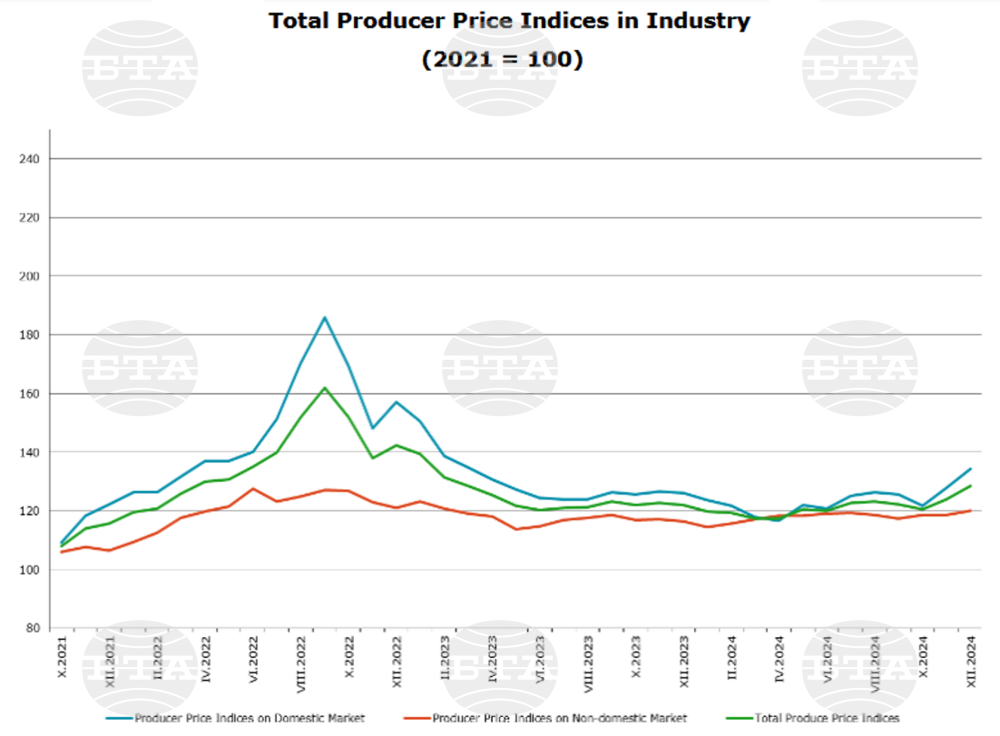 December 2024 Total Producer Price Index Up by 3.6% M/M, 5.3% Y/Y