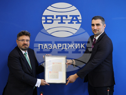 Национален пресклуб на БТА Пазарджик - Община Пазарджик - БТА - договор - подписване