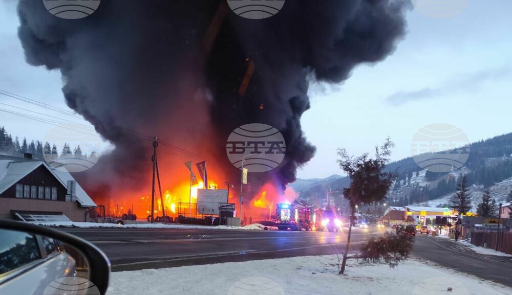 Пожар избухна в склад за гуми в Румъния