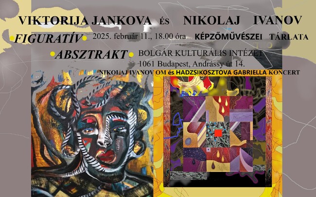 Изложба „Фигуративно – Абстрактно“ ще бъде открита в Българския културен институт в Будапеща 