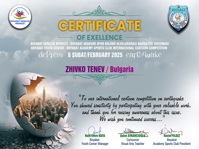 Cartoons by Zhivko Tenev - Gissen to Participate in International Exhibition in Turkiye