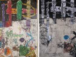 Творба на Людмил Георгиев и Аника. Снимка: Галерия „Графикарт“