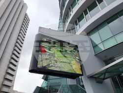 Турция, 2 години след разрушителните земетресения, Анкара, видеостена