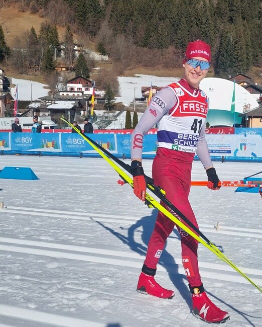 Даниел Пешков зае 51-о място в масовия старт на Световното първенство по ски бягане до 23 години в Италия