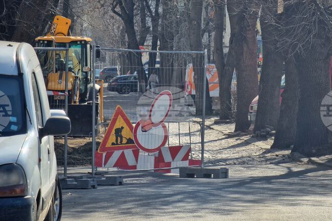 Бургас - улица - ремонт