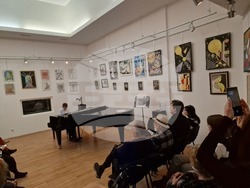 Откриване на изложбата „Вселена от любов“ на Габриела Жекова в Музей „Борис Христов“ в София. Снимка: Ваня Сухарова/БТА