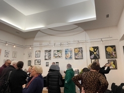 Откриване на изложбата „Вселена от любов“ на Габриела Жекова в Музей „Борис Христов“ в София. Снимка: Ваня Сухарова/БТА