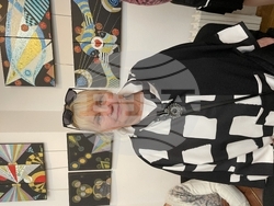 Откриване на изложбата „Вселена от любов“ на Габриела Жекова в Музей „Борис Христов“ в София. На снимката: Габриела Жекова. Снимка: Ваня Сухарова/БТА