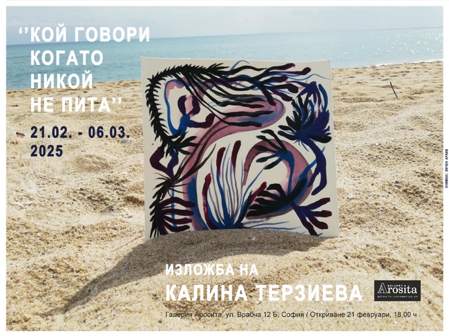 Калина Терзиева показва от днес в изложба серия рисунки и обекти от летуването си на Българското Черноморие