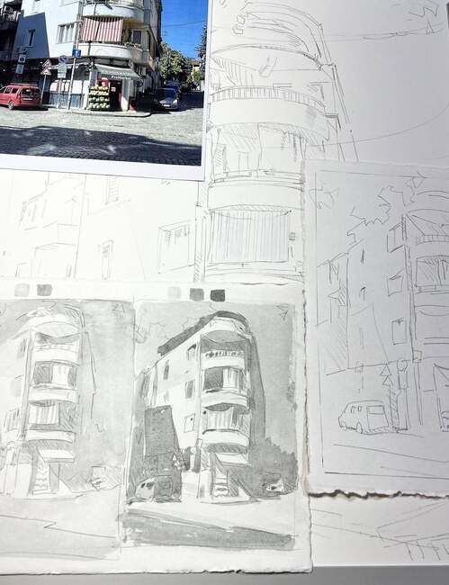 Светлин Софрониев прави майсторски клас за акварелен градски пейзаж