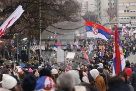 Сърбия - Крагуевац - студенти протест