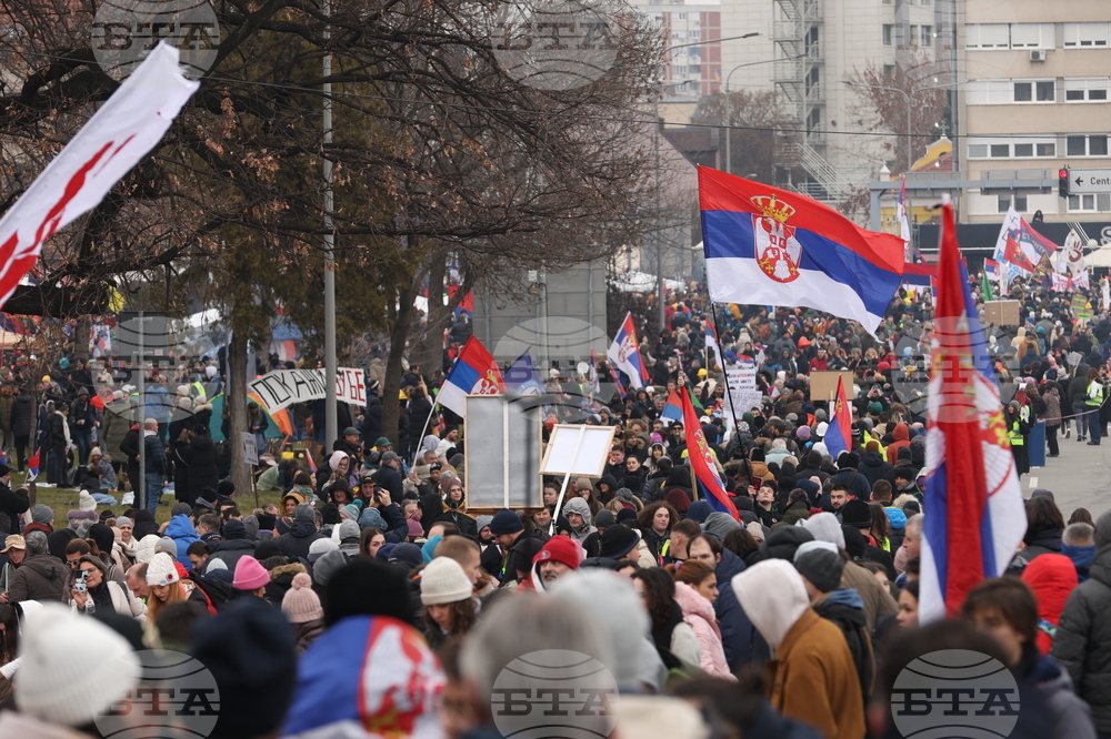 Сърбия - Крагуевац - студенти протест