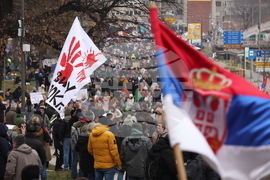 Сърбия - Крагуевац - студенти протест
