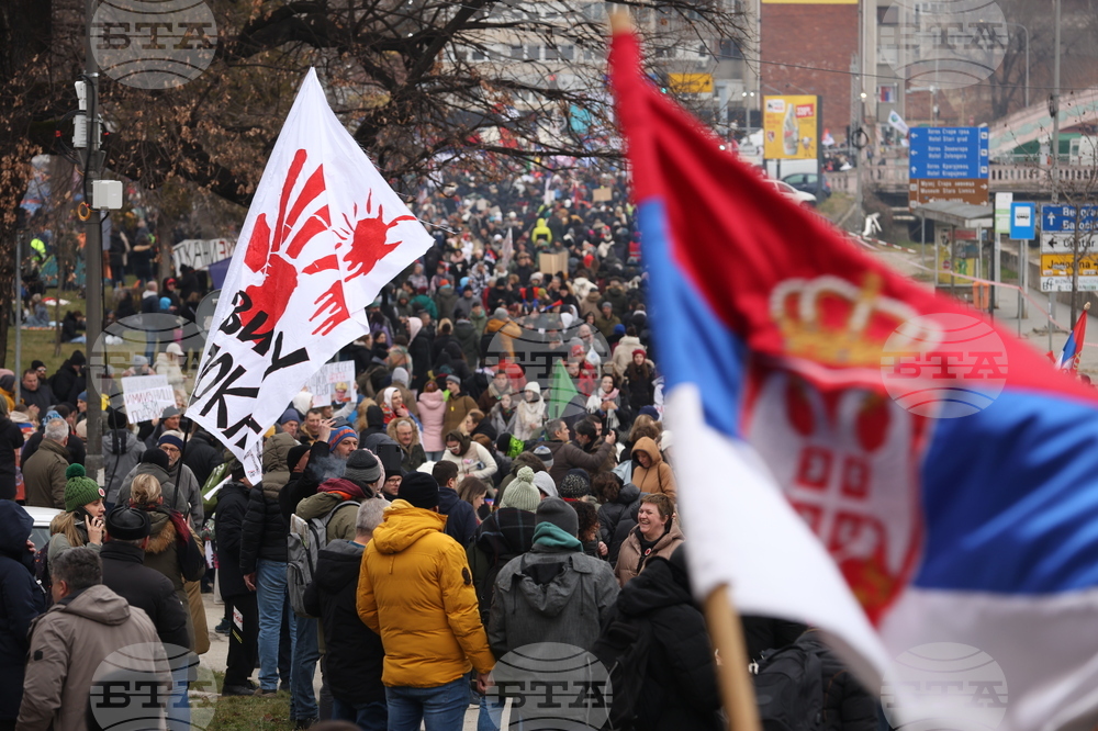 Сърбия - Крагуевац - студенти протест