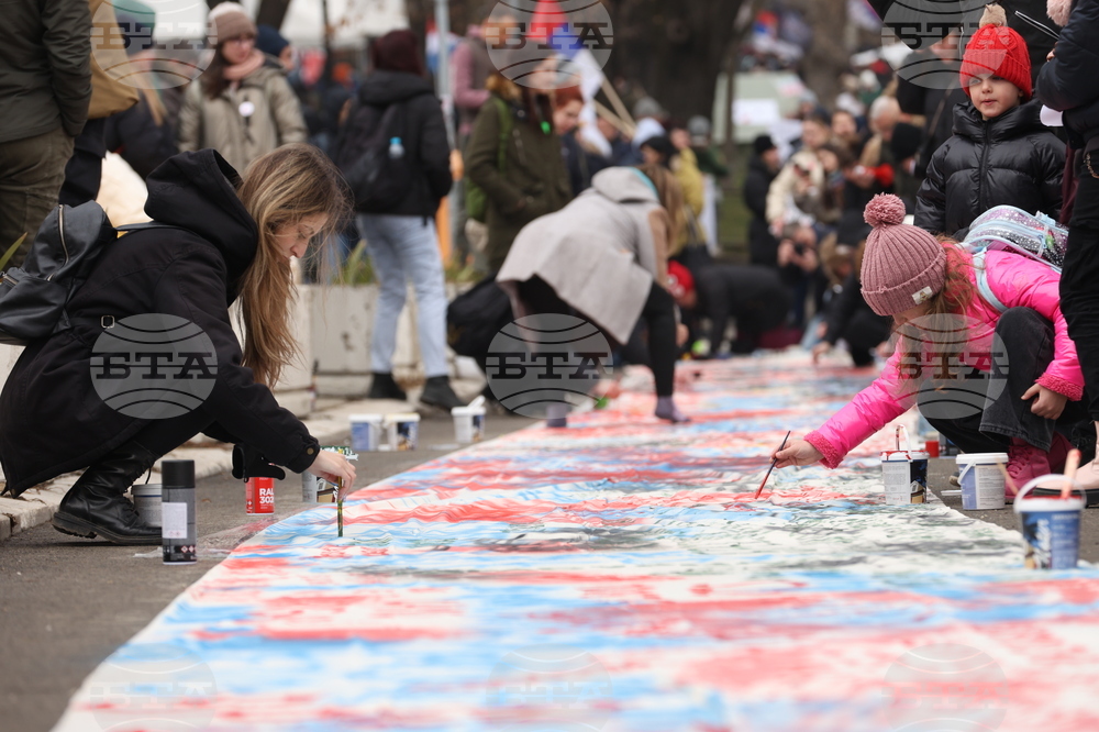 Сърбия - Крагуевац - студенти протест