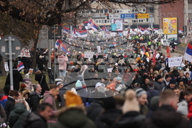 Сърбия - Крагуевац - студенти протест