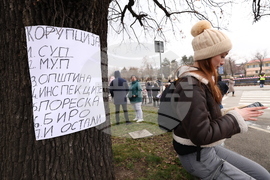 Сърбия - Крагуевац - студенти протест