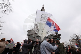 Сърбия - Крагуевац - студенти протест