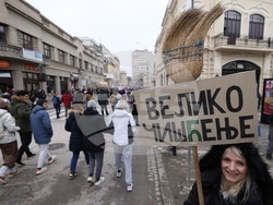 Сърбия - Крагуевац - студенти протест