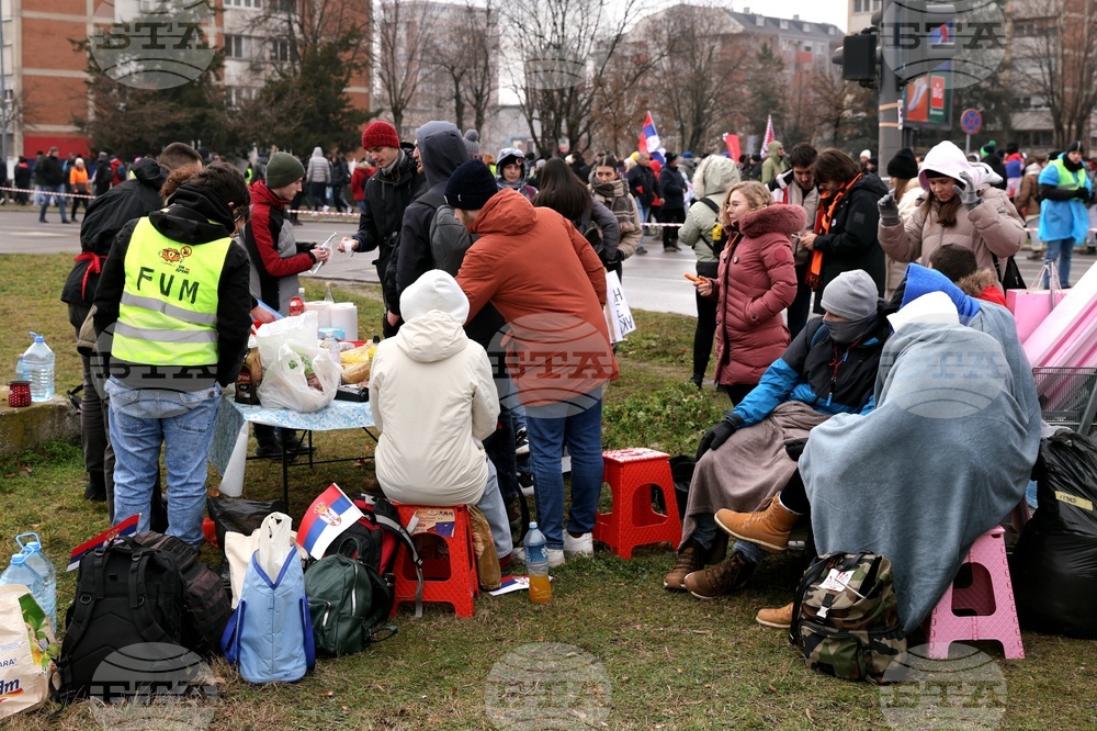 Сърбия - Крагуевац - студенти протест