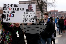 Сърбия - Крагуевац - студенти протест