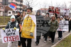 Сърбия - Крагуевац - студенти протест