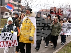 Сърбия - Крагуевац - студенти протест